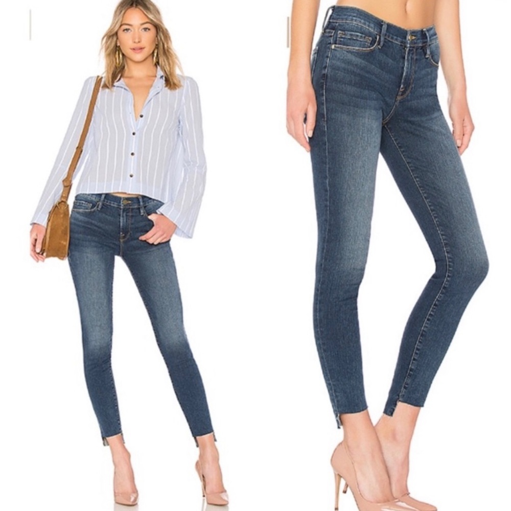 FRAME Le Skinny De Jeanne Jean in Woodbine